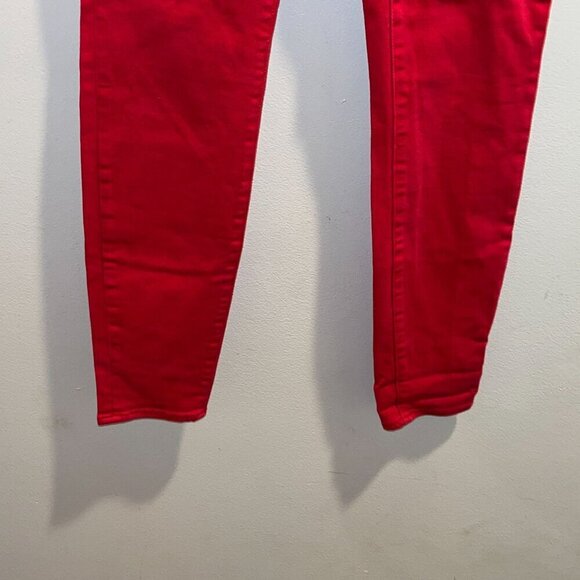 Rock & Republic Womens Red Skinny Jeans With Zipper Pockets Size 4 - Picture 3 of 12